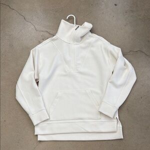 Zella White Zip Up Sweater